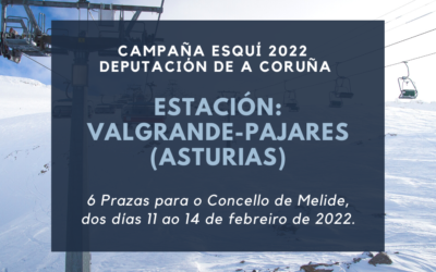 Melide contará con 6 prazas na Campaña de Neve 2022 da Deputación de A Coruña