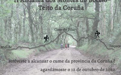 A II Andaina dos Montes do Bocelo terá lugar o 12 de outubro e cruzará o “teito da Coruña”, o Coto do Pilar.
