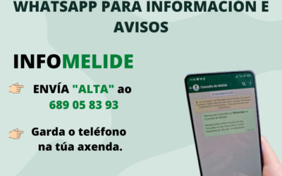 O Concello de Melide estende a whatsapp o sistema municipal de información e avisos con ‘InfoMelide’