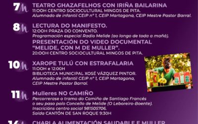 O Concello de Melide organiza un variado programa de actividades durante o mes de marzo para conmemorar o Día da Muller