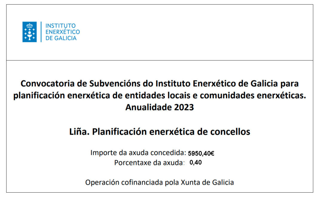 O Concello de Melide recibe unha subvención para Planificación Enerxética.